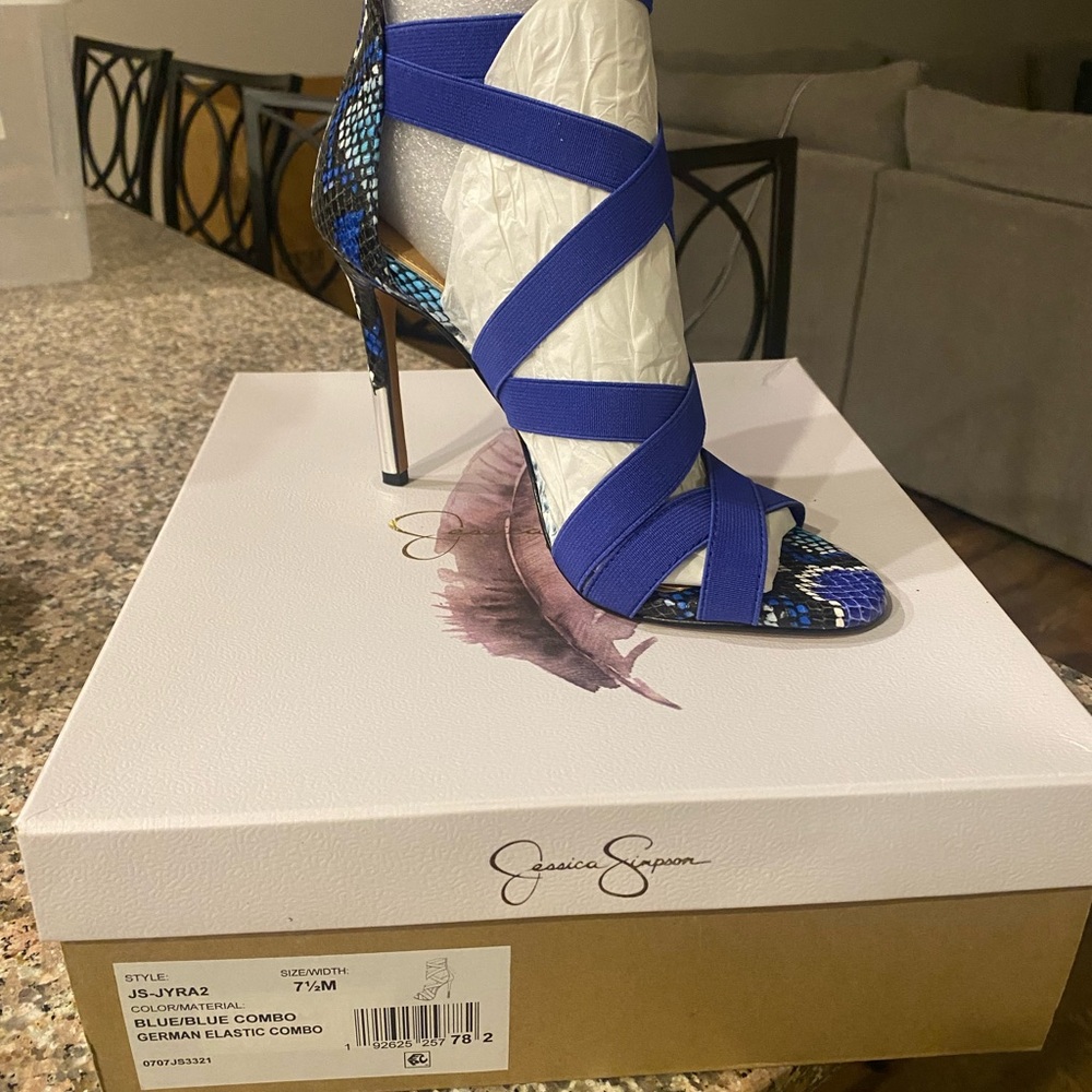 Jessica Simpson Blue Strappy Heels